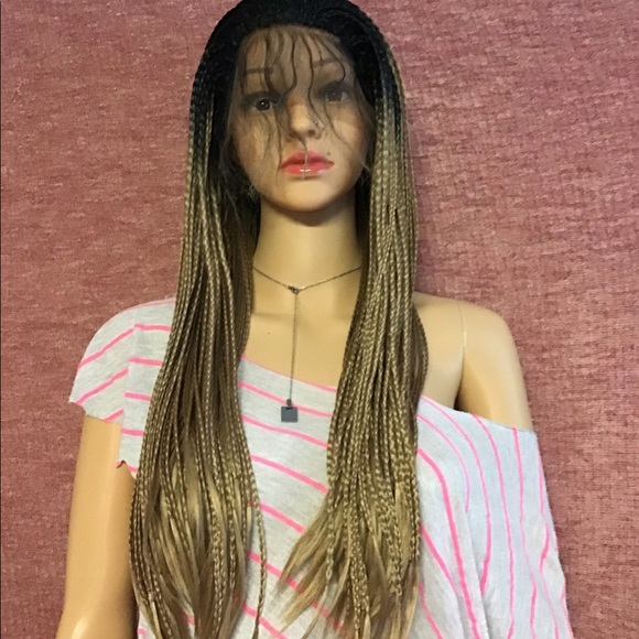 Beautiful Free Part Synthetic Lace Front Wigs with Baby Hair Box Braids - Picture 11 of 14